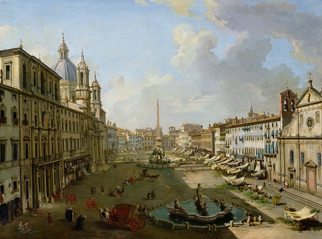Piazza Navona i Roma av Giovanni Paolo Pannini