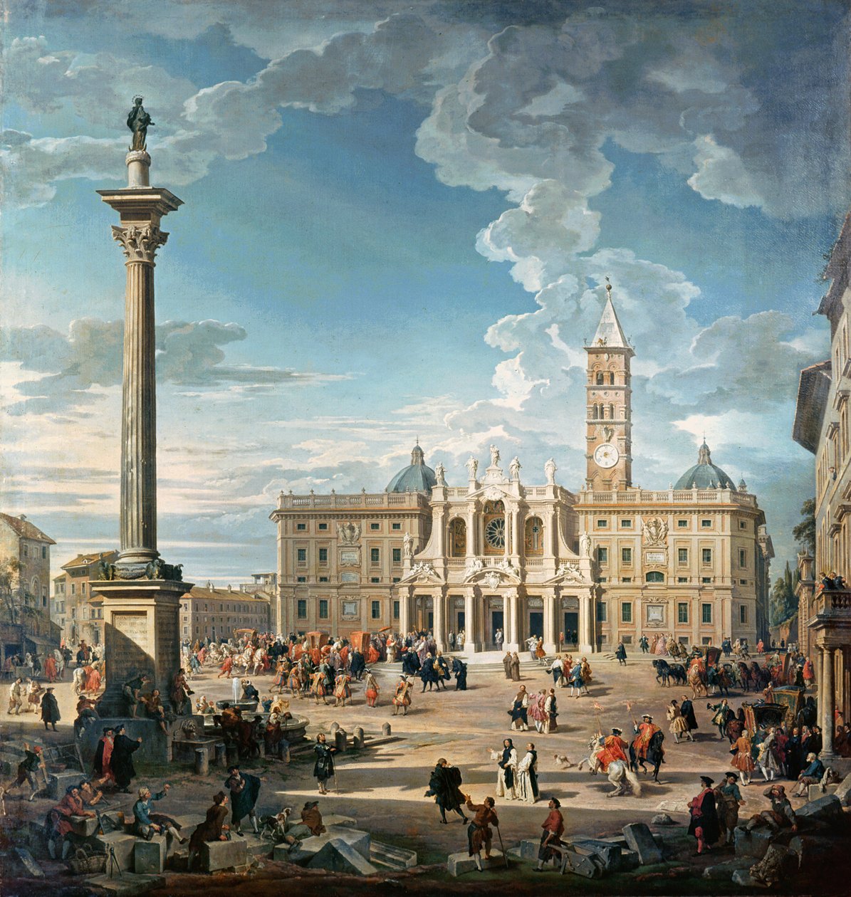 Piazza Santa Maria Maggiore, 1752 av Giovanni Paolo Pannini