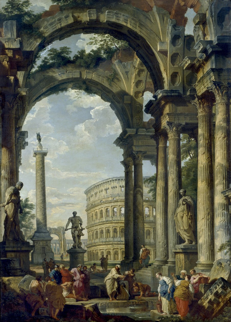 Roman Capriccio, 1700-tallet av Giovanni Paolo Pannini