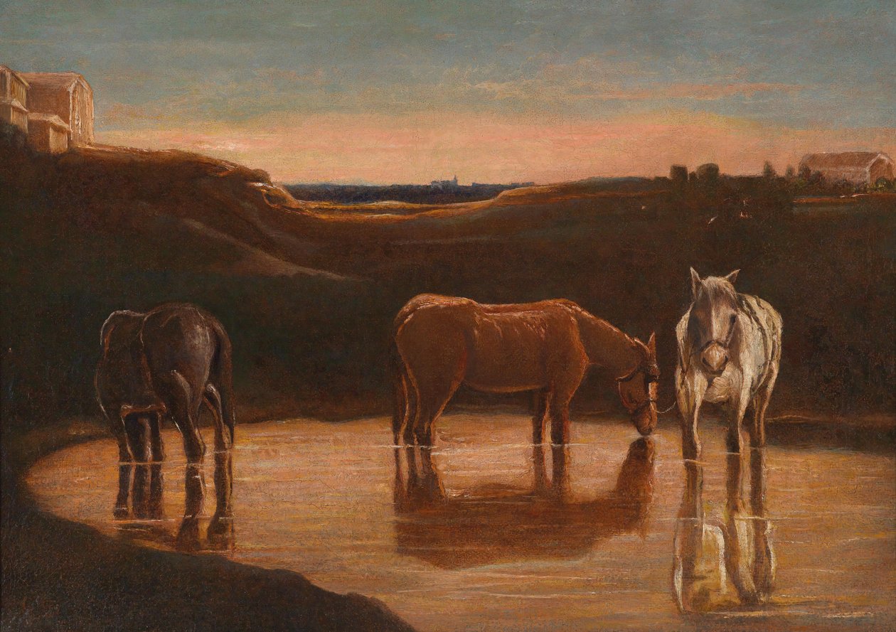 Hester ved vadet av Giovanni Segantini