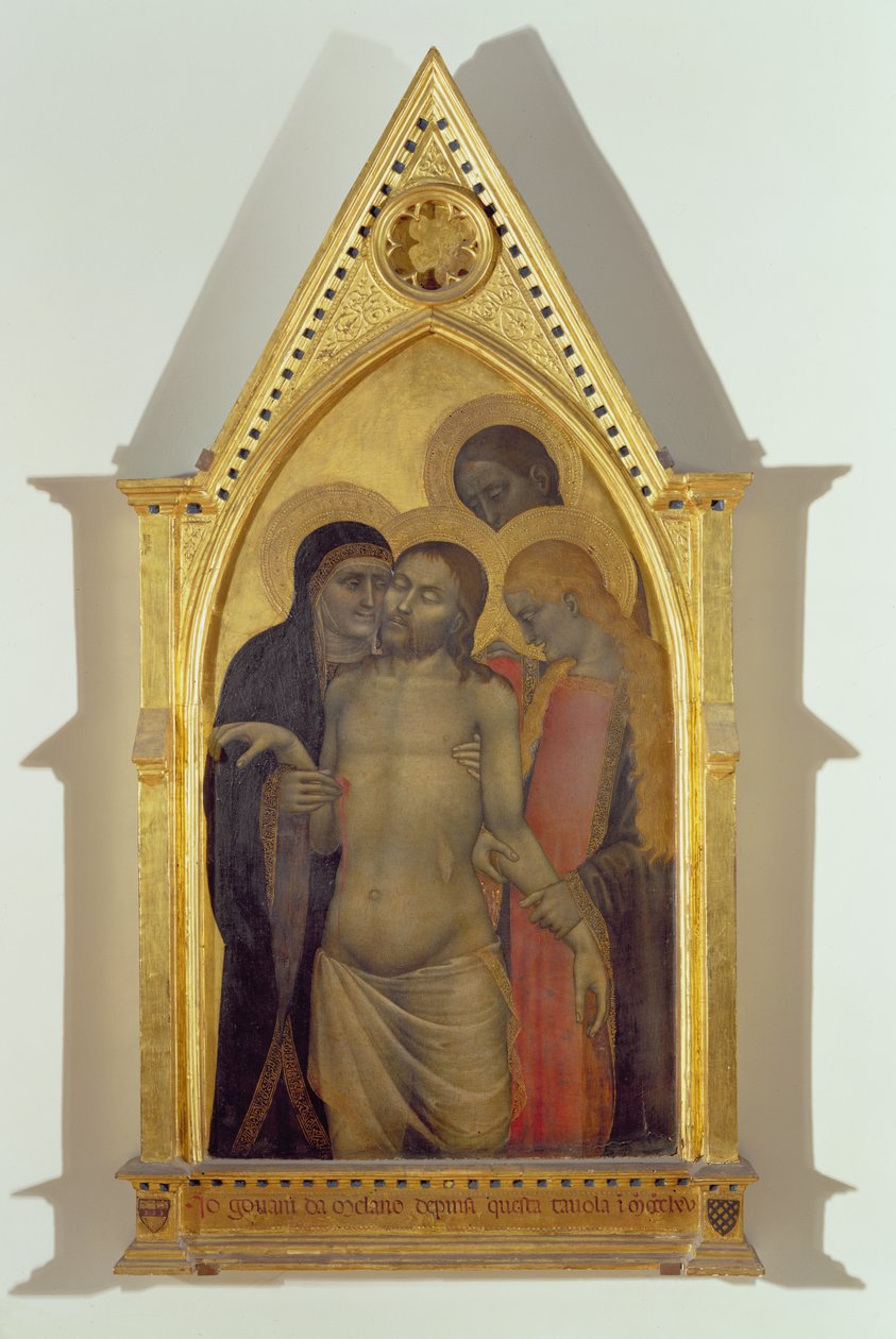 Pieta, 1365 (tempera på panel) av Giovanni da Milano