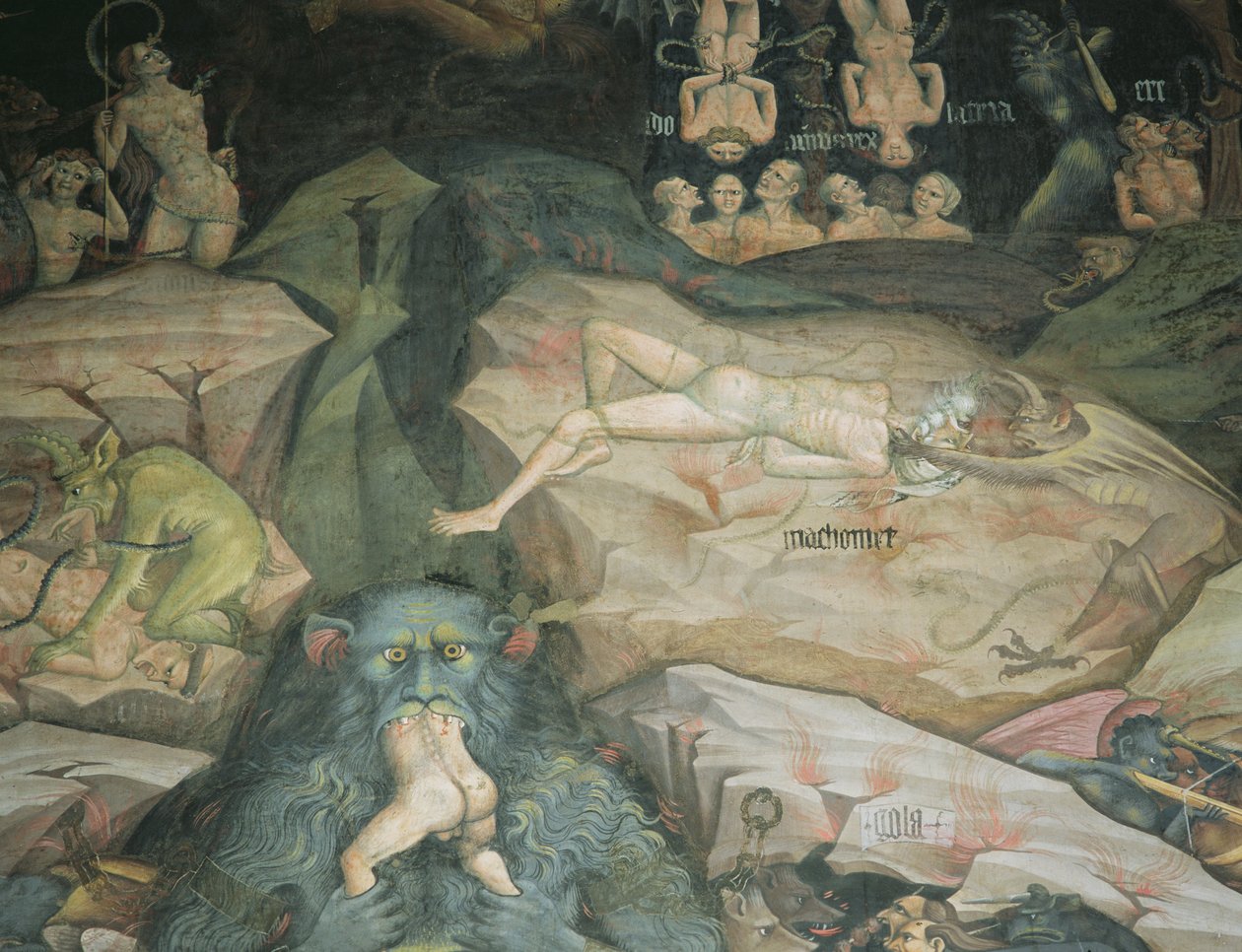 Scener fra "Inferno" av Giovanni da Modena