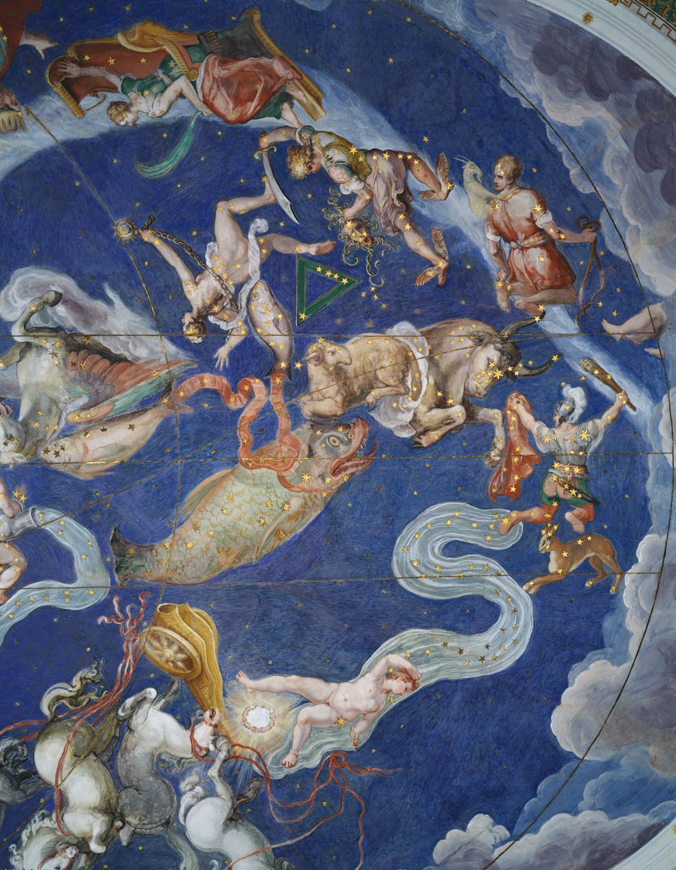 Astrologisk tak, i Sala del Mappamondo av Giovanni de Vecchi