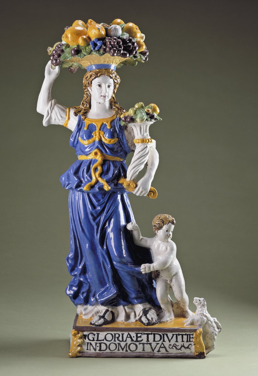Dovizia (glasert terrakotta) av Giovanni della Robbia