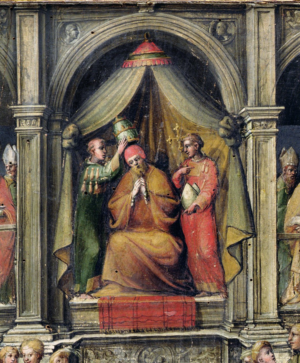 Kroningen av pave Paul II (1417-71) 1534 (detalj av 249277) av Giovanni di Lorenzo Cini
