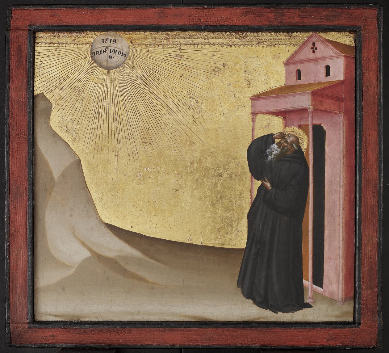 Vision of St. Benedict, sent på 1300-tallet (tempera og bladgull på panel) av Giovanni di Niccolo del Biondo