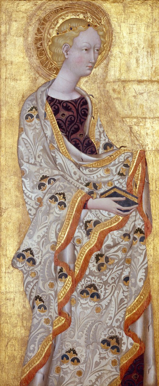 Saint Catherine, ca. 1435-40 (tempera og bladgull på tre) av Giovanni di Paolo di Grazia