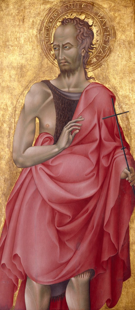 Døperen Johannes, ca. 1435-1440 (tempera og bladgull på tre) av Giovanni di Paolo di Grazia