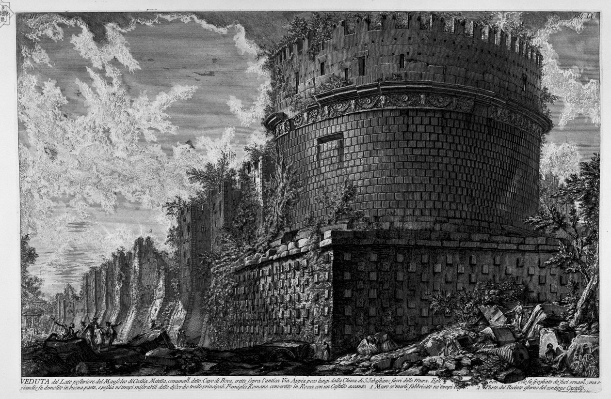 Mausoleum av Cecilia Metella av Giovanni Battista Piranesi