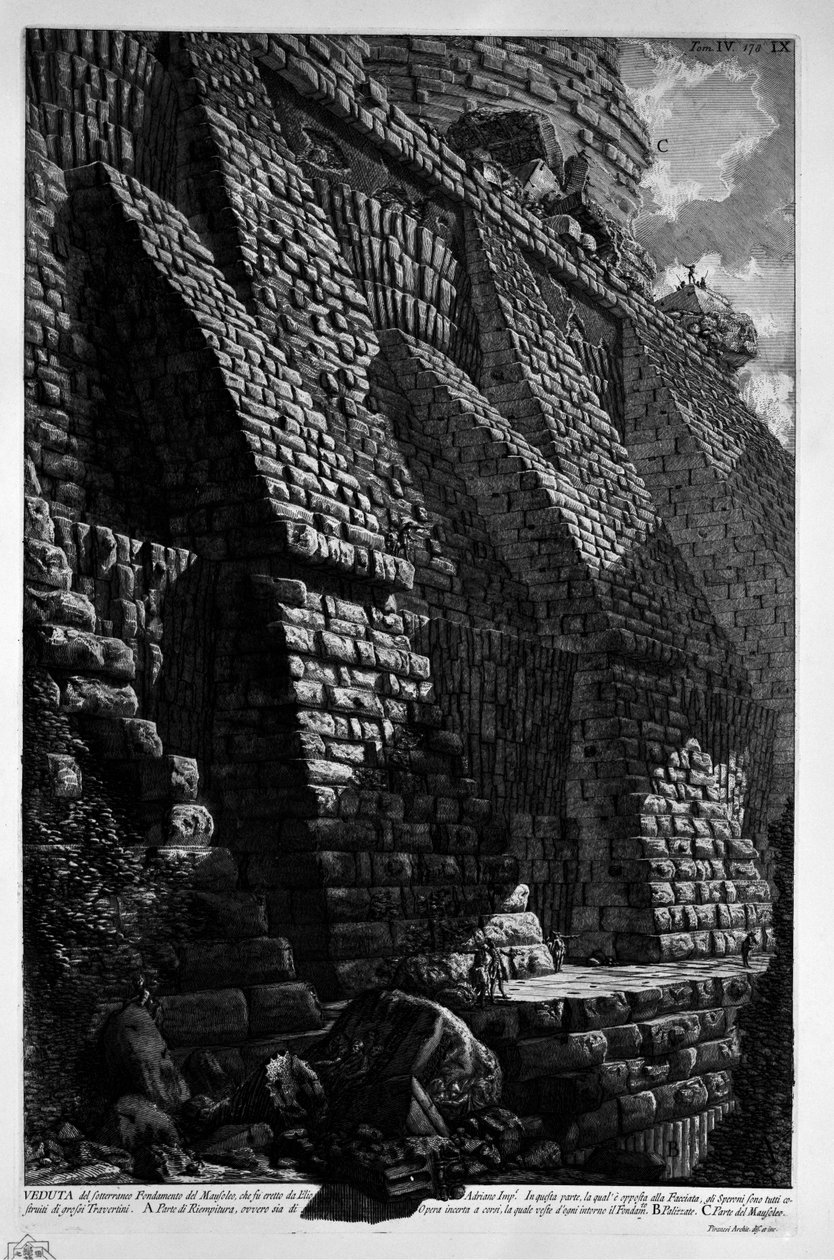 Mausoleum av Hadrian av Giovanni Battista Piranesi