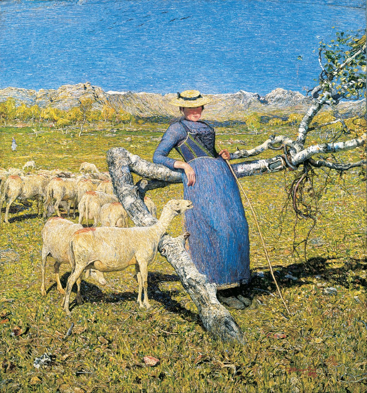 Høy middag i Alpene av Giovanni Segantini