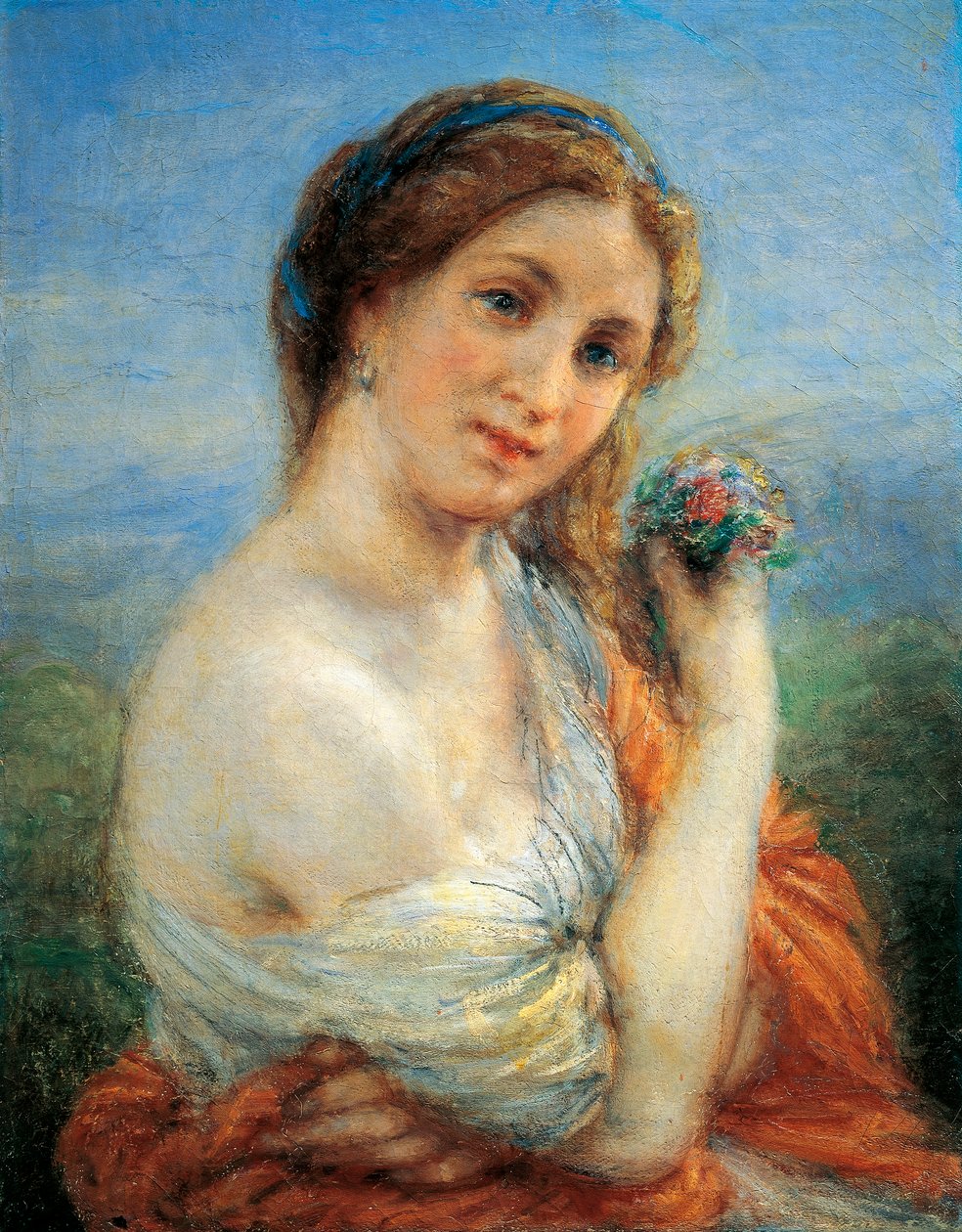 Flora, av Giovanni Carnovali, kjent som Piccio (1804-1874) av Giovanni Carnovali