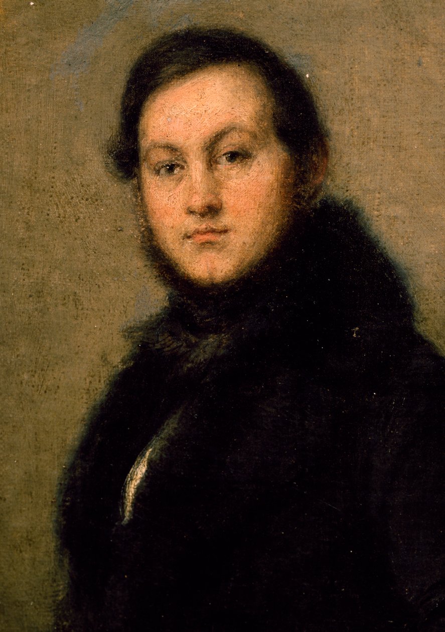 Portrett av Ignazio Marini (1811-1873), operasanger, av Giovanni Carnovali kjent som Piccio (1808-1873). Italia av Giovanni Carnovali