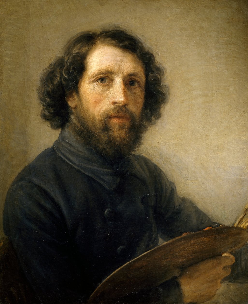 Selvportrett av Giovanni Carnovali (1804-1873), olje på lerret, 78x58 cm av Giovanni Carnovali