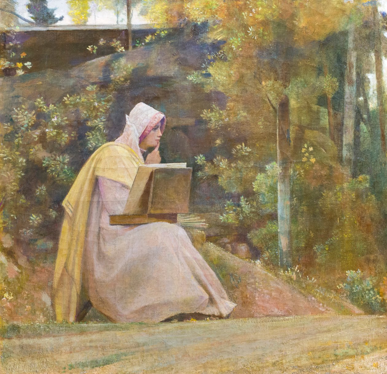 Å være eller ikke være. Den som ikke elsker er det ikke, ca. 1879 (olje på lerret) av Giovanni (1826 1903) Costa
