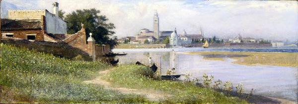 Venezia (olje på lerret) av Giovanni Costa