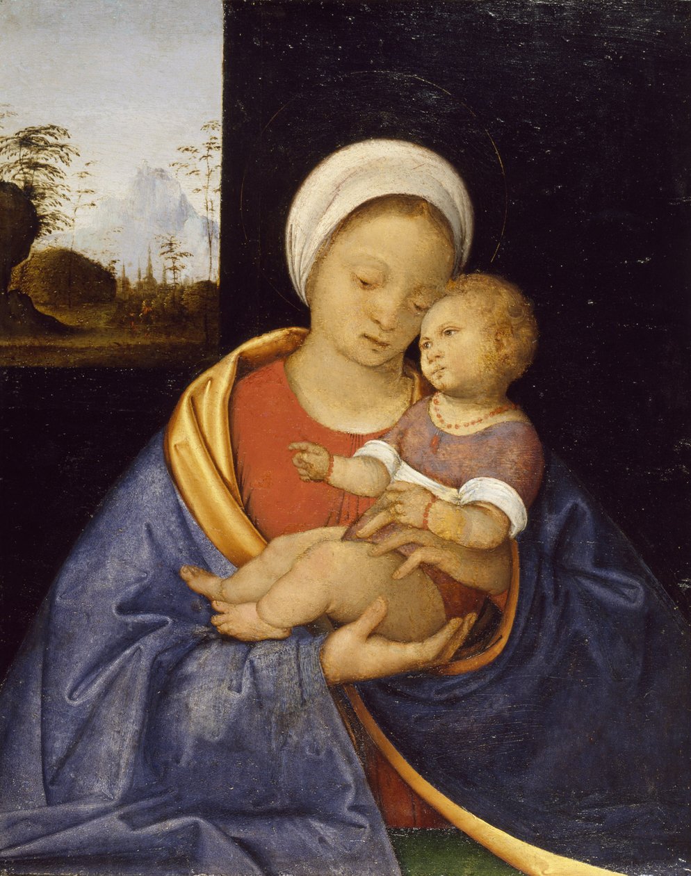 Madonna og barn, 1510-15 av Giovanni Agostino da Lodi