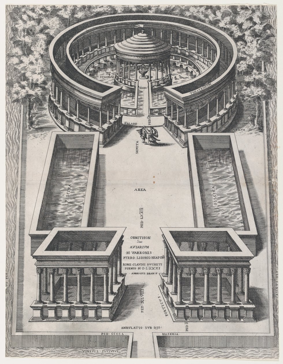 Mirror of Roman Magnificence: Ornithon Sive Aviarum, 1581., 1581. av Giovanni Ambrogio Brambilla