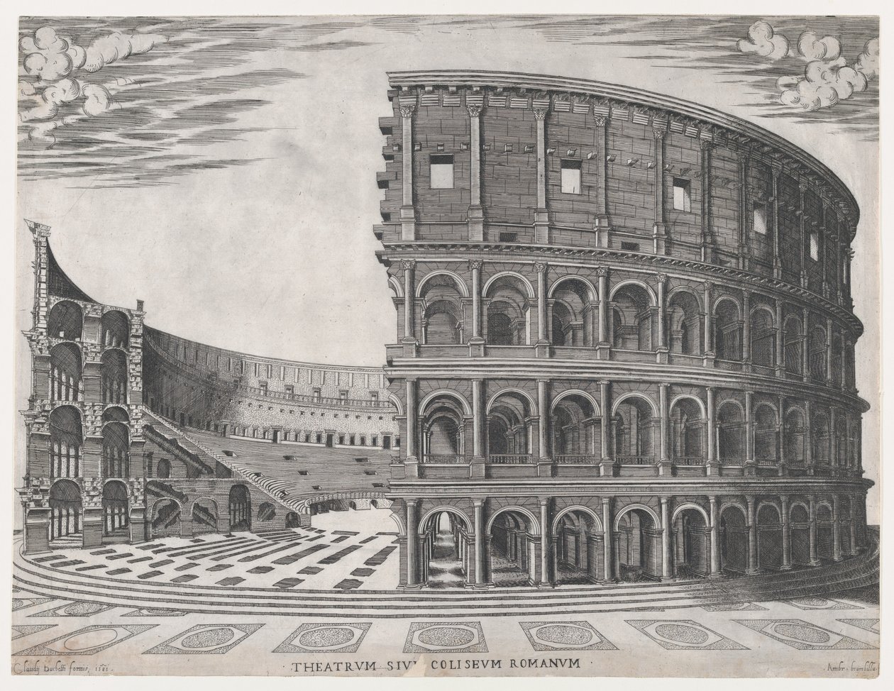 Mirror of Roman Magnificence: The Colosseum, 1581., 1581. av Giovanni Ambrogio Brambilla