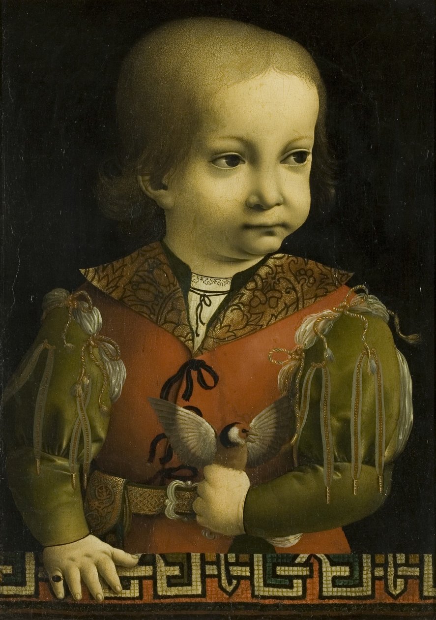 Francesco Sforza som et barn (olje på lerret) av Giovanni Ambrogio de Predis