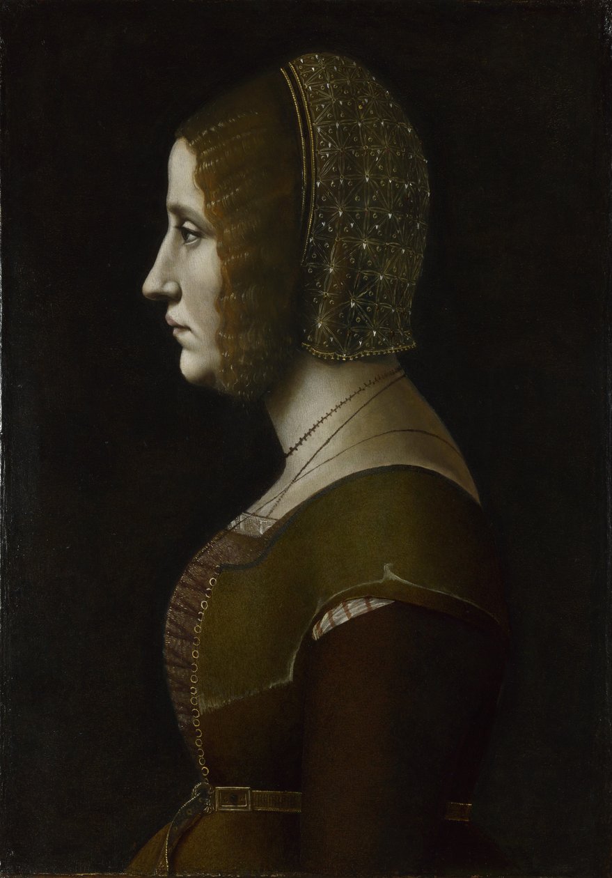 Portrett av en kvinne i profil, ca. 1495 av Giovanni Ambrogio de Predis