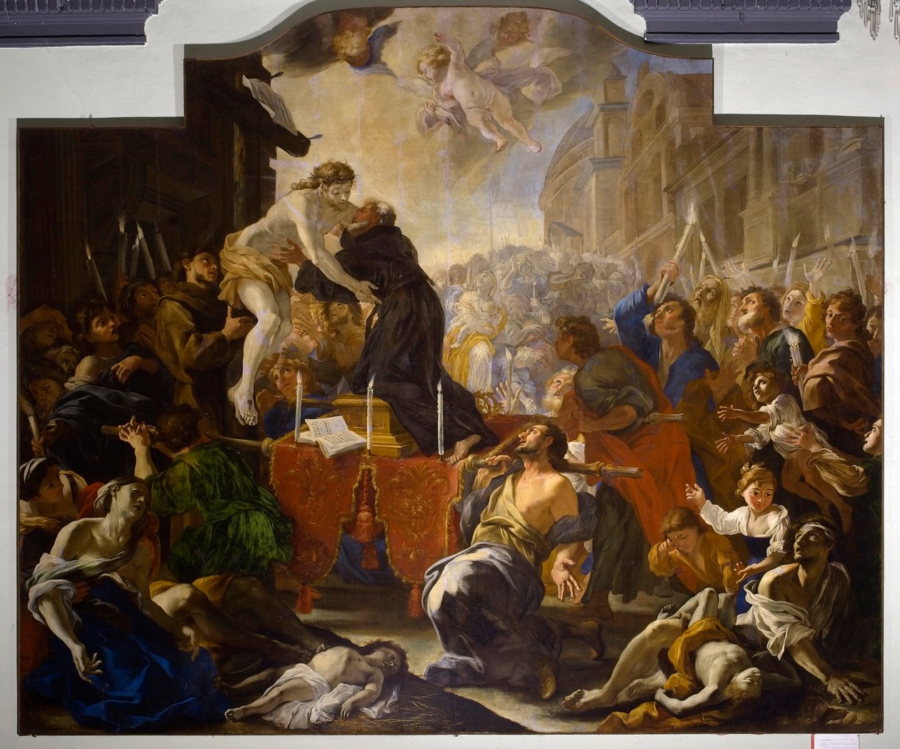 Jesus korsfestet løsner fra korset, ca. 1690 (olje på lerret) av Giovanni Andrea Carlone