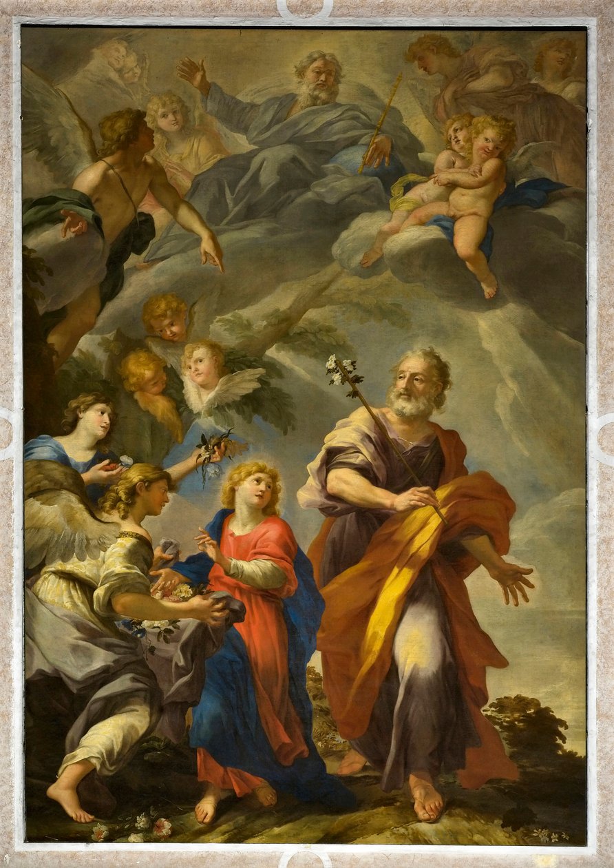 Den hellige Josef med Jesusbarnet av Giovanni Andrea Carlone