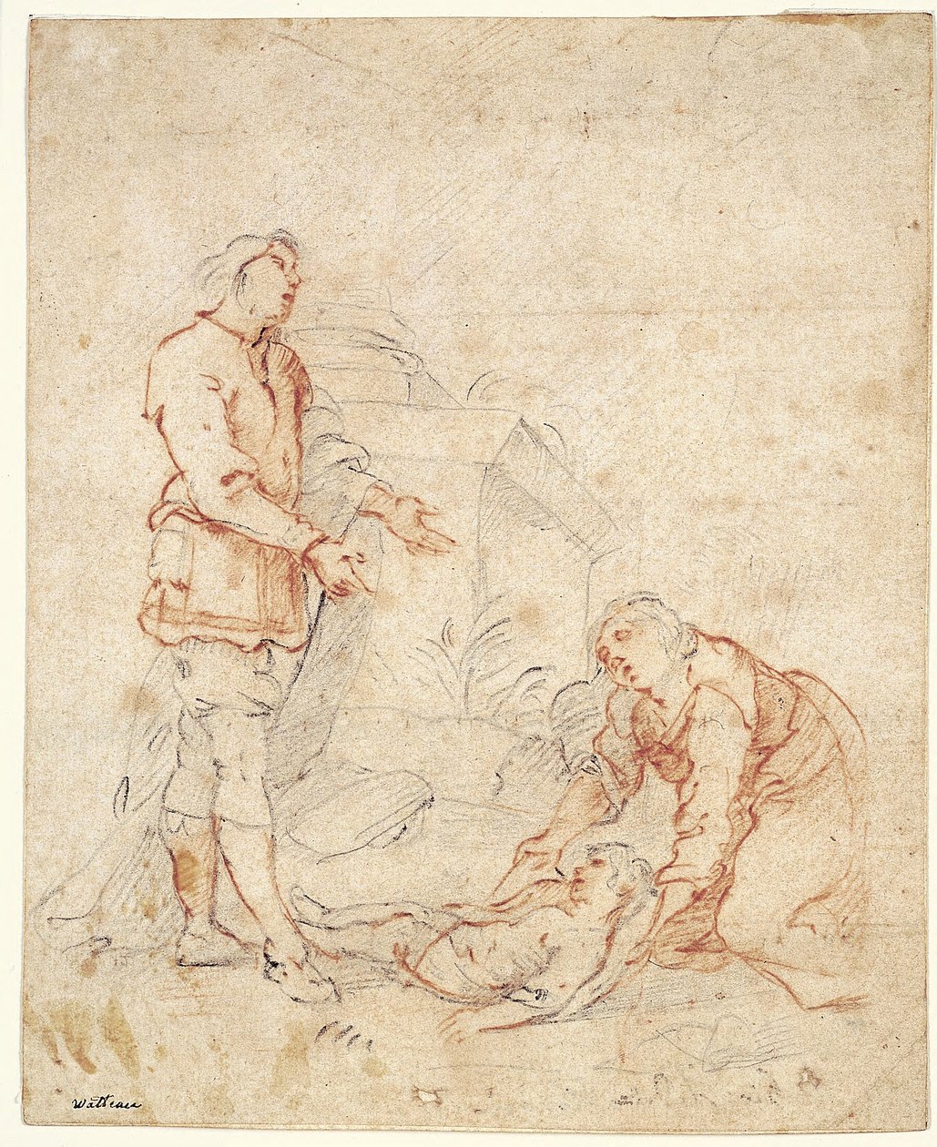 Bibelsk scene av Giovanni Andrea Ferrari