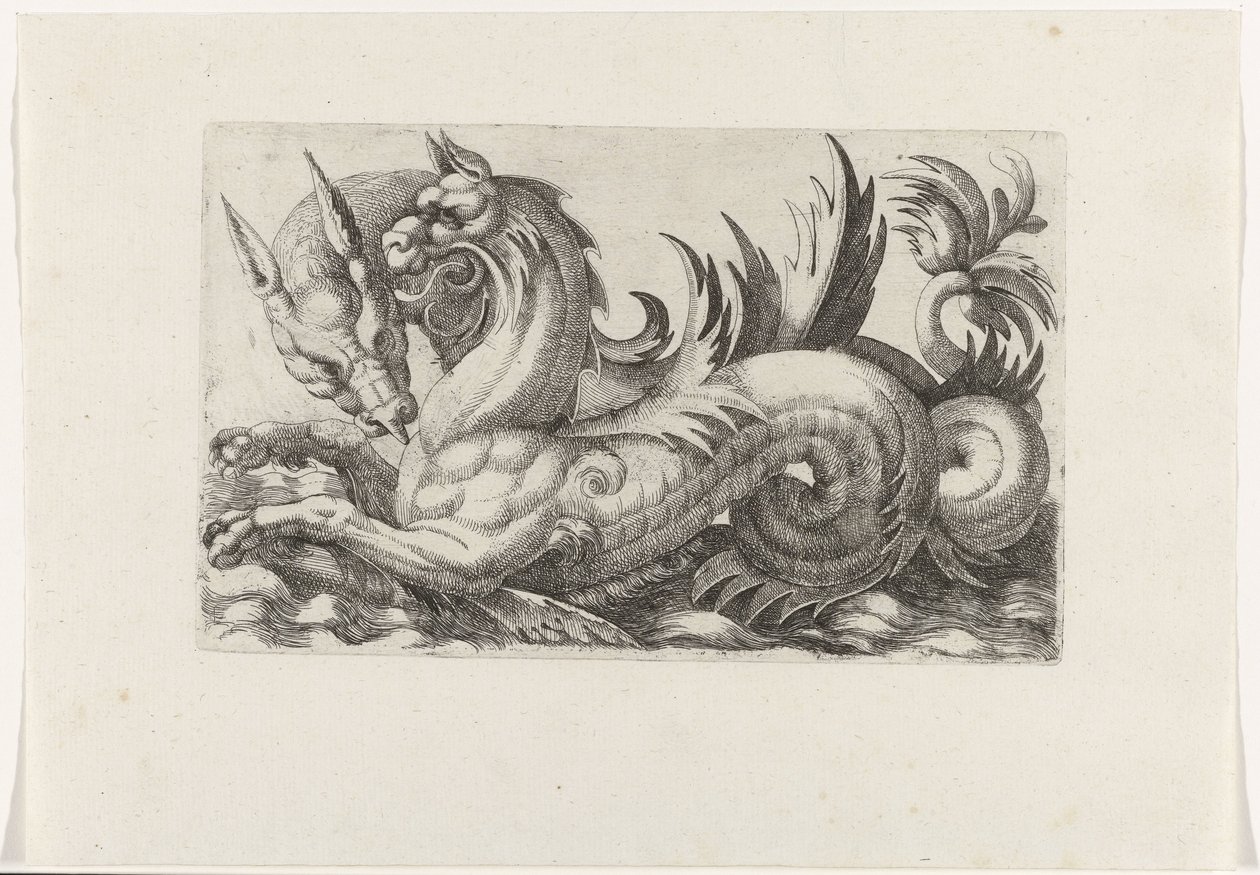 To sjømonstre av Giovanni Andrea Maglioli
