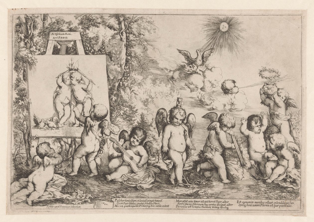 Allegori med putti av Giovanni Andrea Podesta