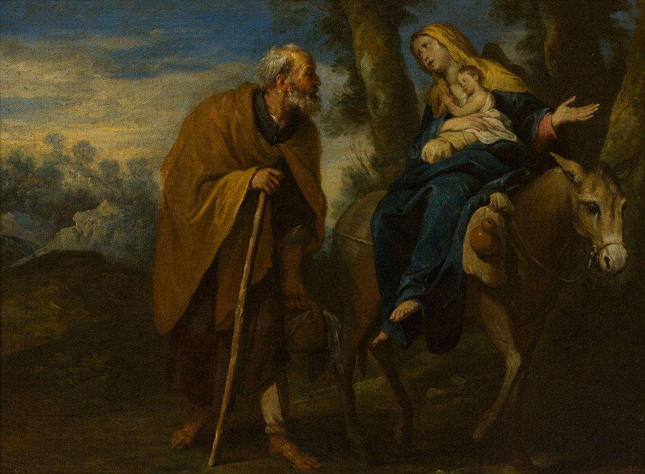 The Flight into Egypt, ca. 1618-57 (olje på lerret) av Giovanni Andrea di (attr. to) Ferrari