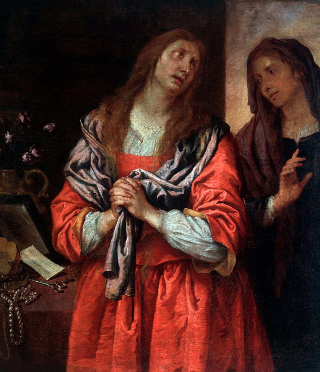 Mary og Martha (maleri, ca. 1640) av Giovanni Andrea di Ferrari