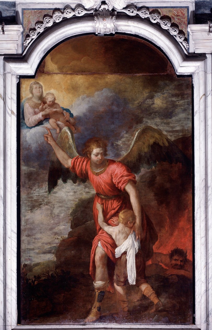 Skytsengelen Maleri av Giovanni Andrea de 