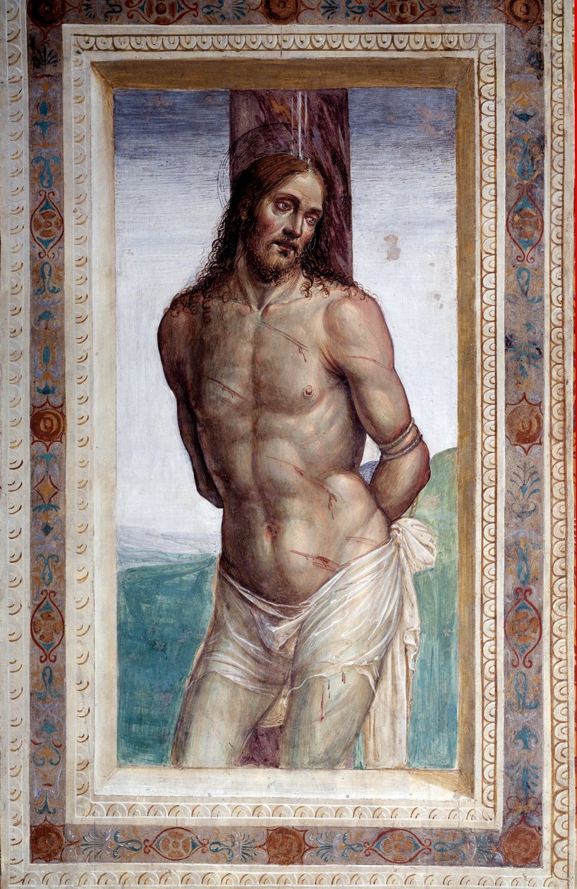Kristus i kolonnen ( Fresco av Giovanni Antonio Bazzi Sodoma