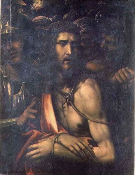 Kristus midt i sine plageånder, ca. 1525-50 (panel) av Giovanni Antonio Bazzi Sodoma