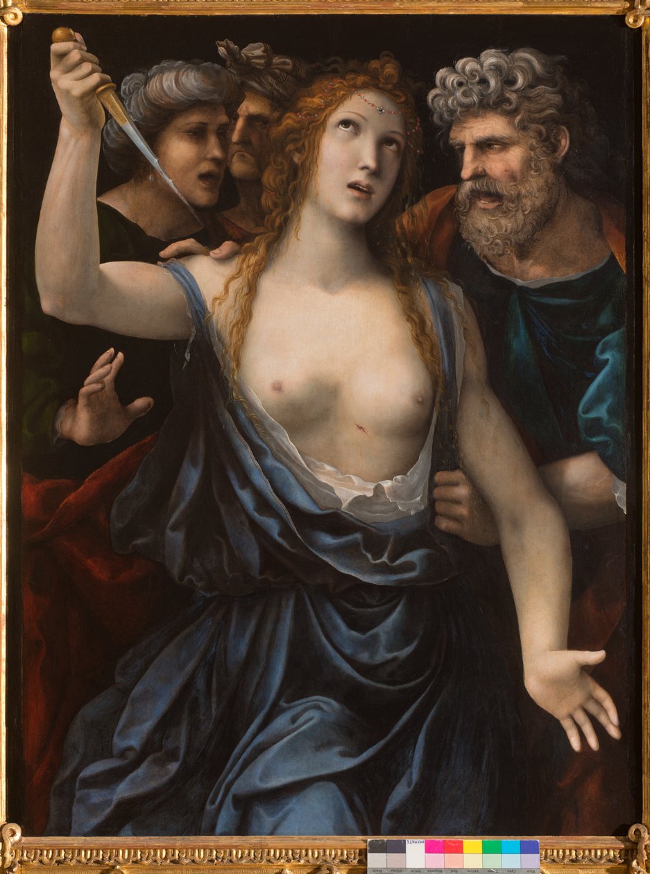 Lucretias død, ca. 1515 av Giovanni Antonio Bazzi Sodoma