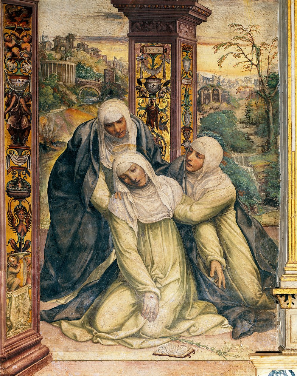 Ekstase til Saint Catherine of Siena (detalj) av Giovanni Antonio Bazzi Sodoma