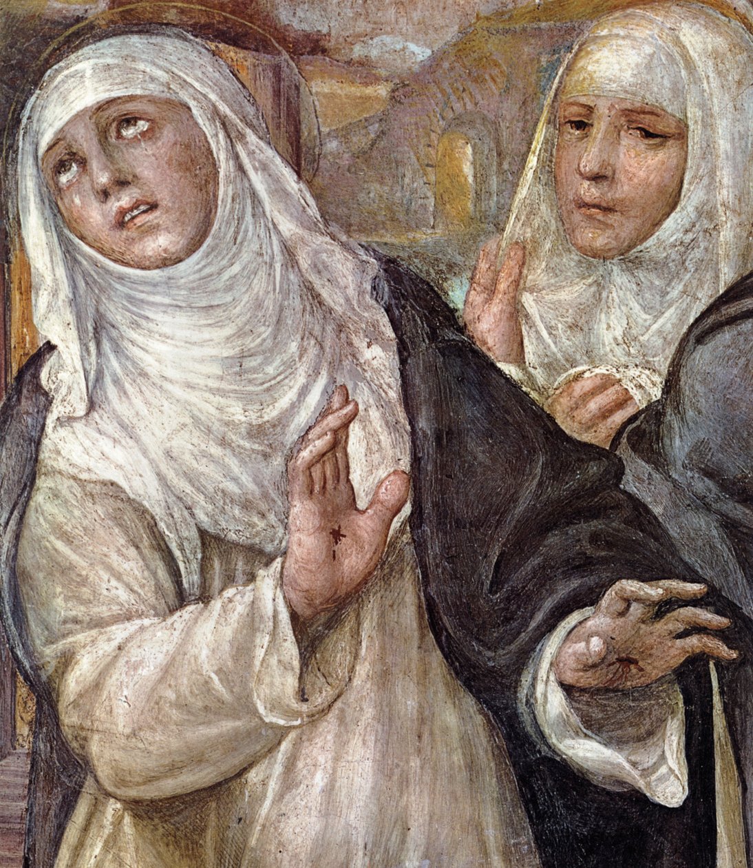 Ekstasen til Saint Catherine, detalj, 1526 av Giovanni Antonio Bazzi Sodoma
