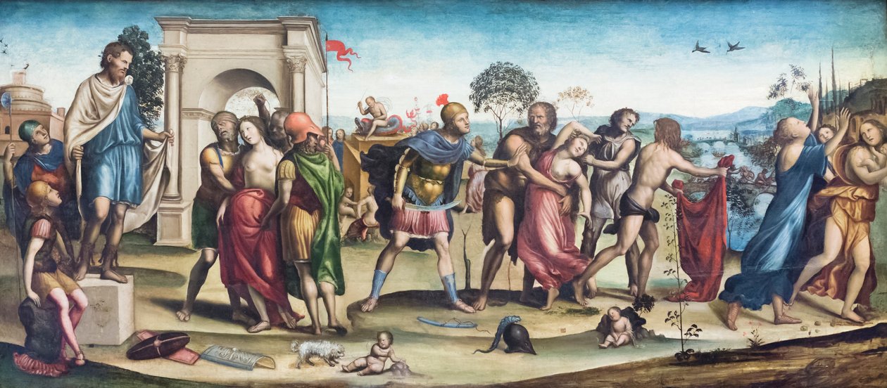 Voldtekten av sabinskvinnene av Giovanni Antonio Bazzi Sodoma