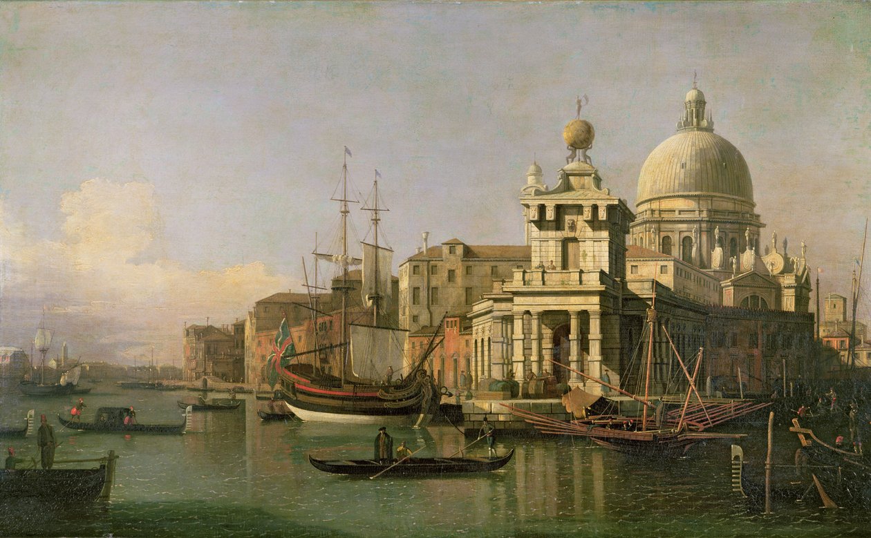 Utsikt over Dogana og Santa Maria della Salute av Giovanni Antonio Canal