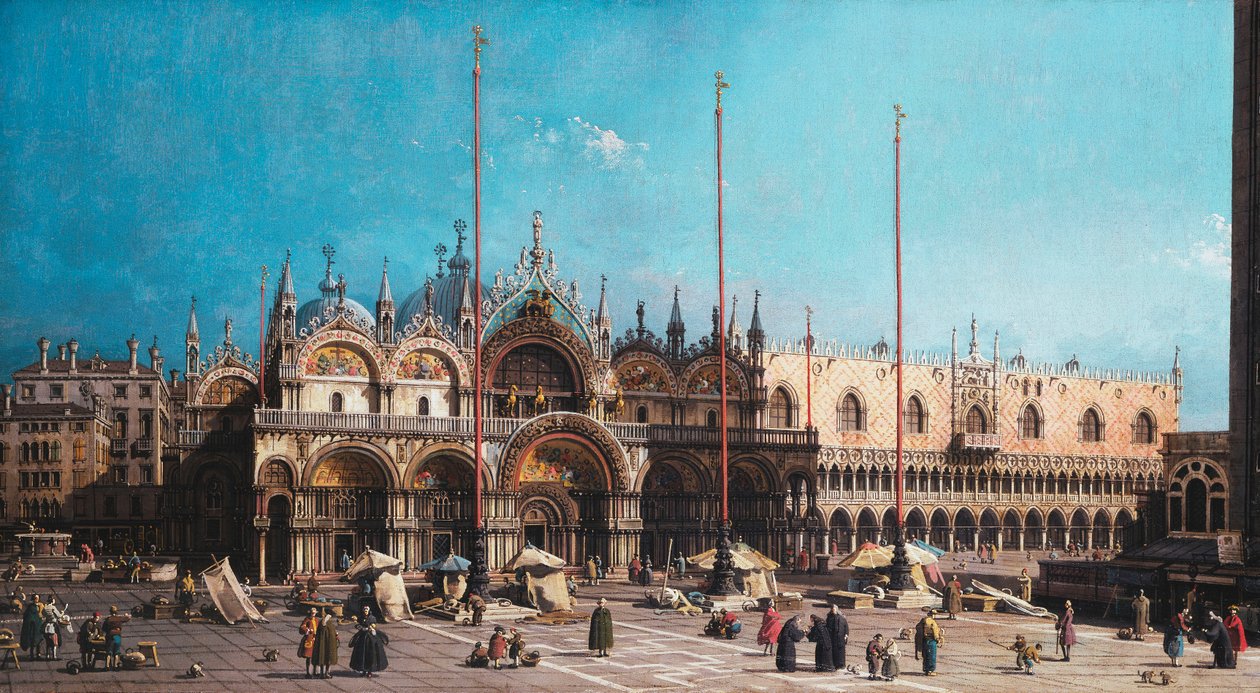 San Marco og Dogepalasset, Venezia, av Giovanni Antonio Canal