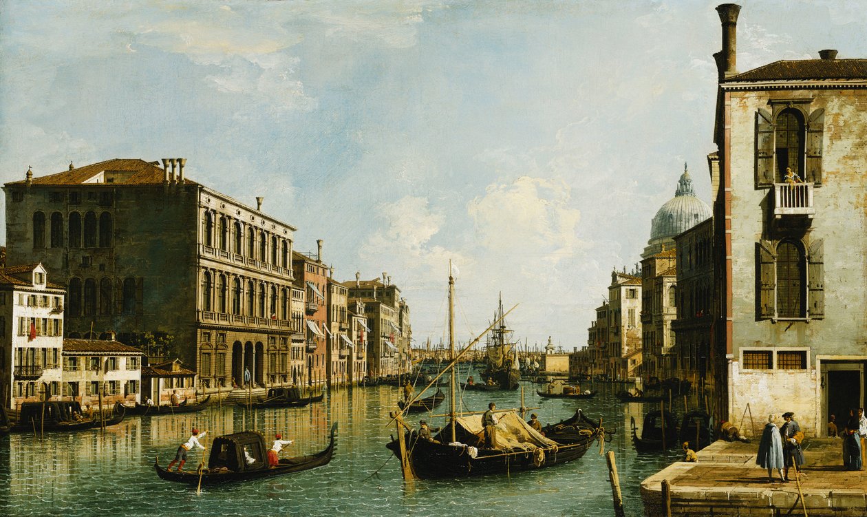 Canal Grande, Venezia, ser østover fra Campo S. Vio, av Giovanni Antonio Canal