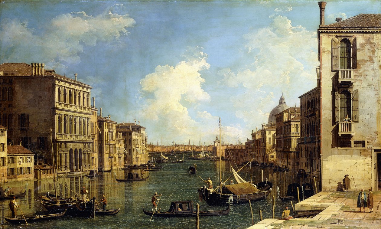 Canal Grande, Venezia, ser østover fra Campo di San Vio, av Giovanni Antonio Canal