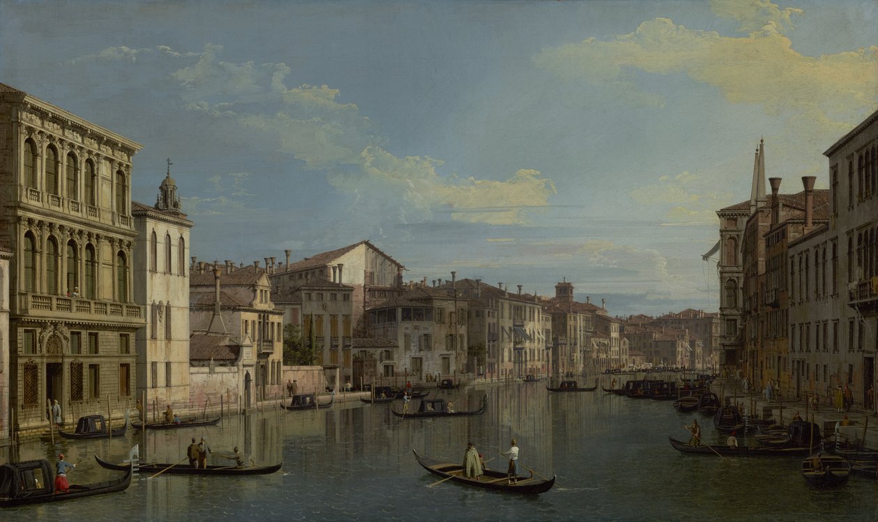 Canal Grande i Venezia fra Palazzo Flangini til Campo San Marcuola, ca. 1738 av Giovanni Antonio Canal