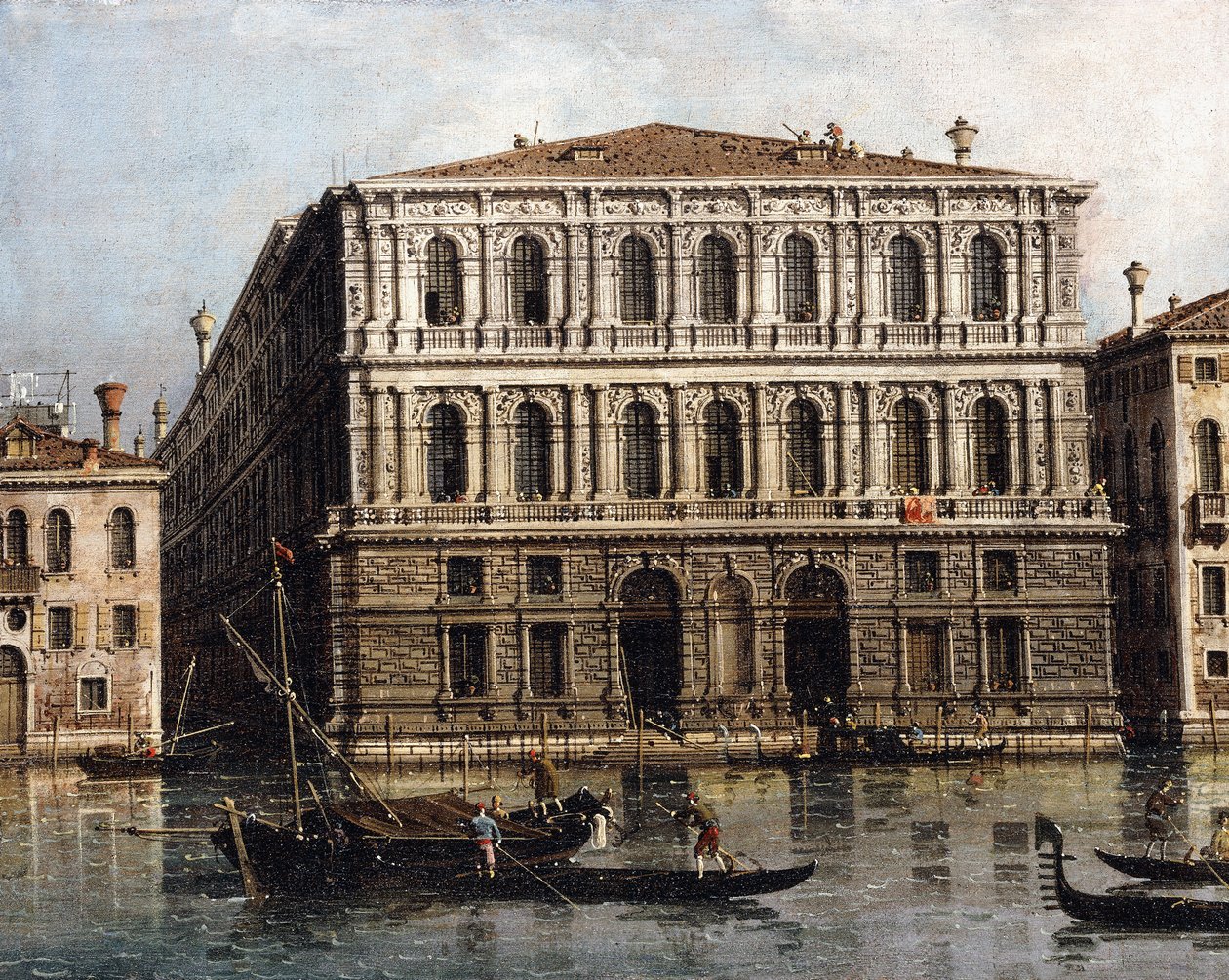Palazzo Pesaro fra Canal Grande, Venezia, av Giovanni Antonio Canal