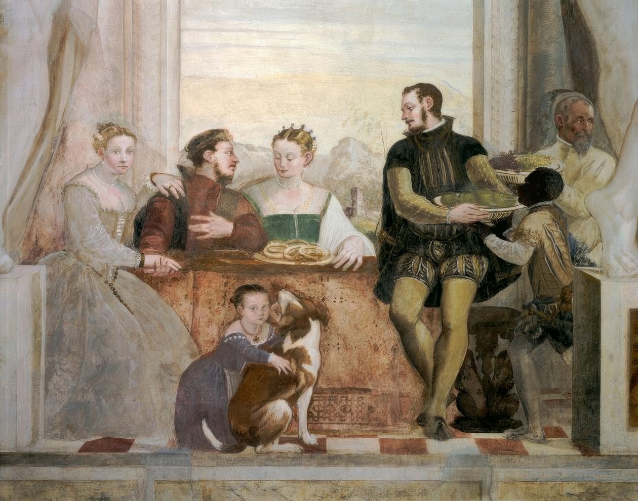 Caldogno, Villa, Das Bankett / Fasolo av Giovanni Antonio Fasolo