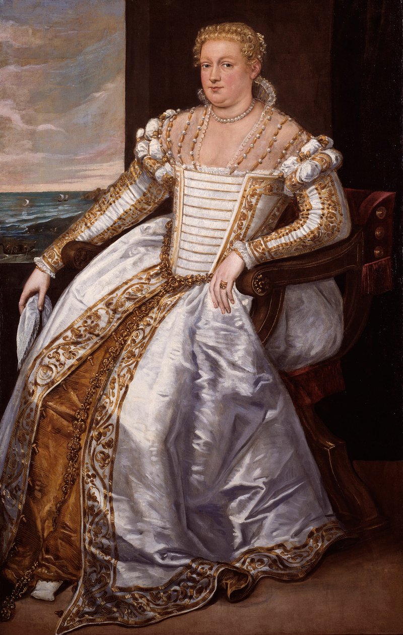Portrett av en dame av Giovanni Antonio Fasolo