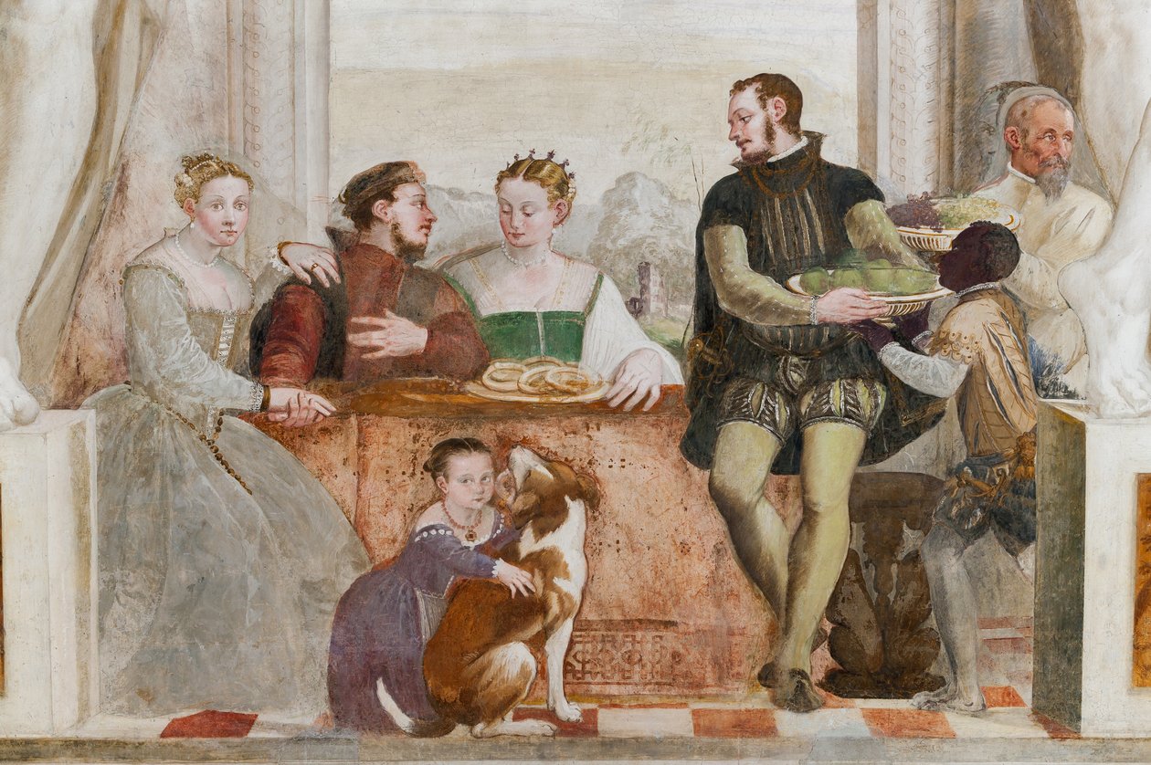 The Banquet, Main Hall, ca. 1570 (fresco) av Giovanni Antonio Fasolo
