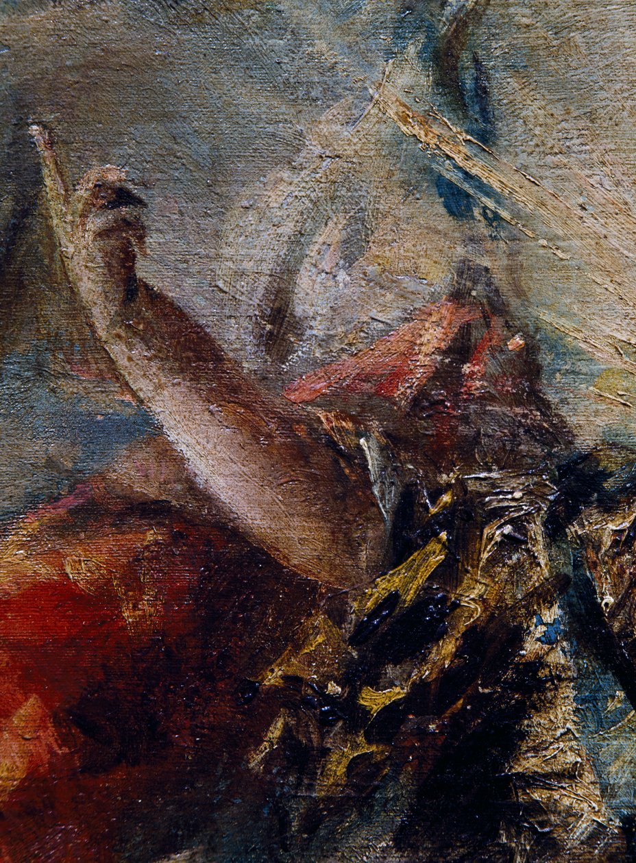 Englens arm velsigner Tobias, detalj fra Tobias ekteskap, høyre del av Giovanni Antonio Guardi