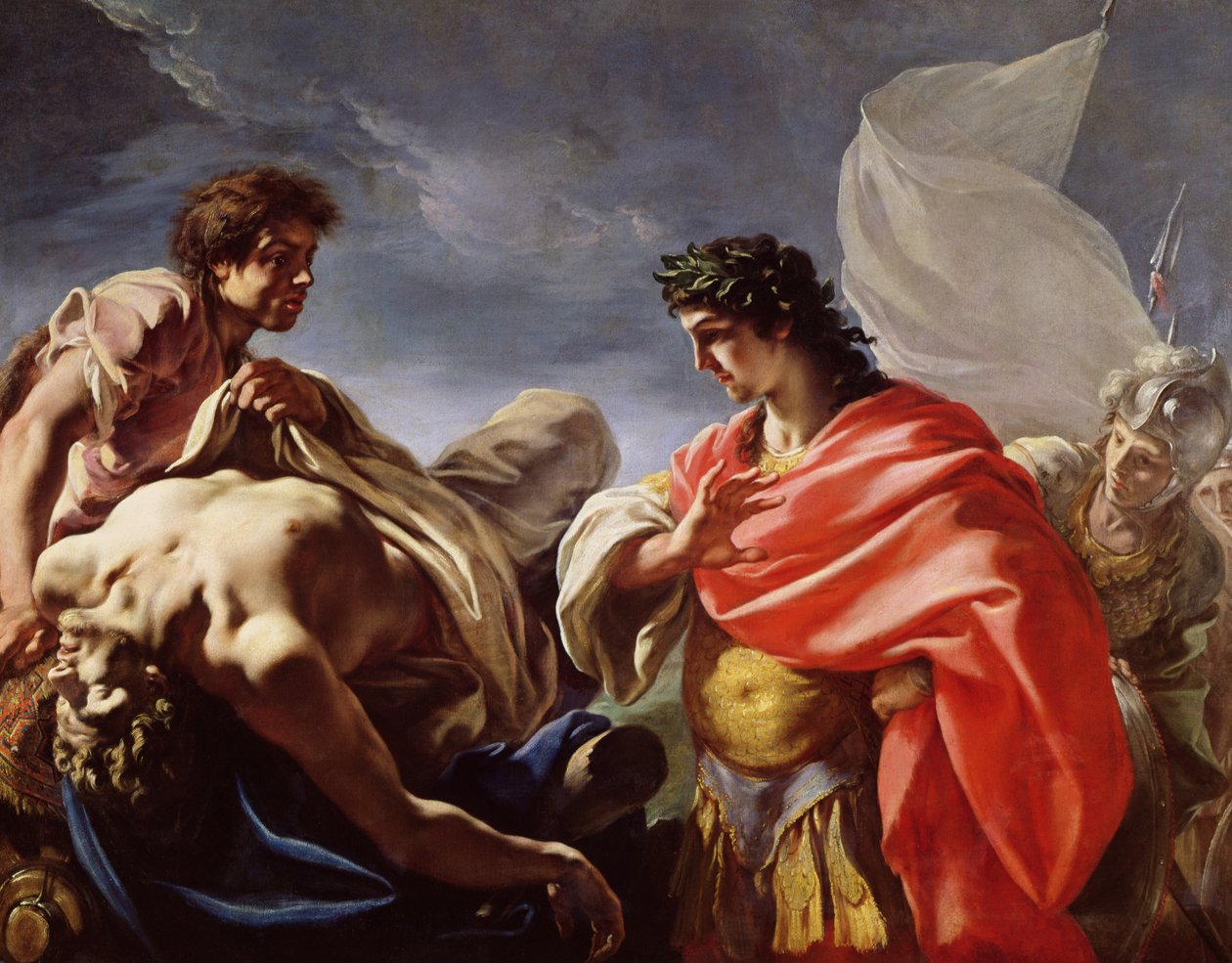 Akilles vurderer kroppen til Patroclus av Giovanni Antonio Pellegrini